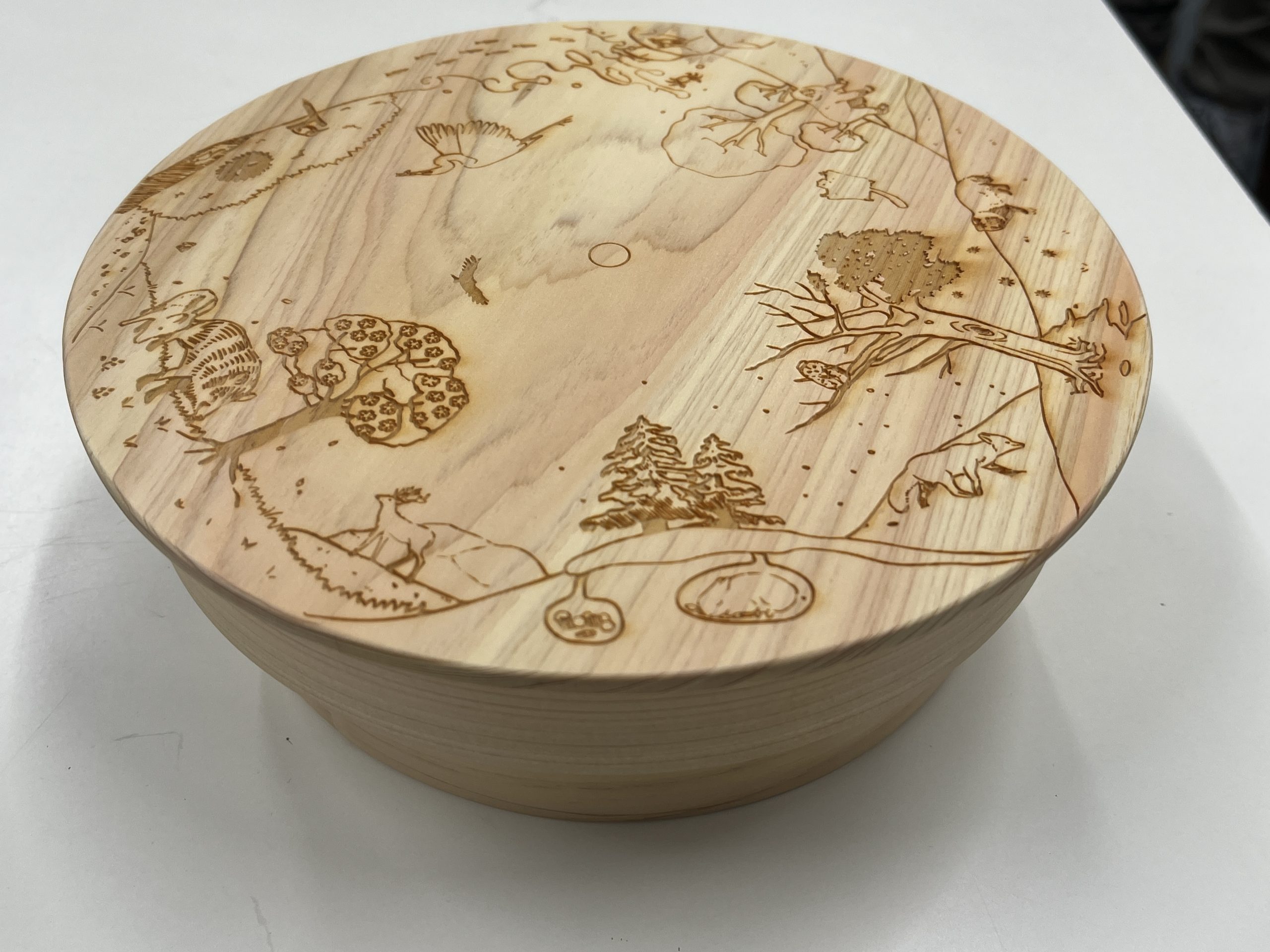 ▲高尾山の四季と自然をイメージした作品