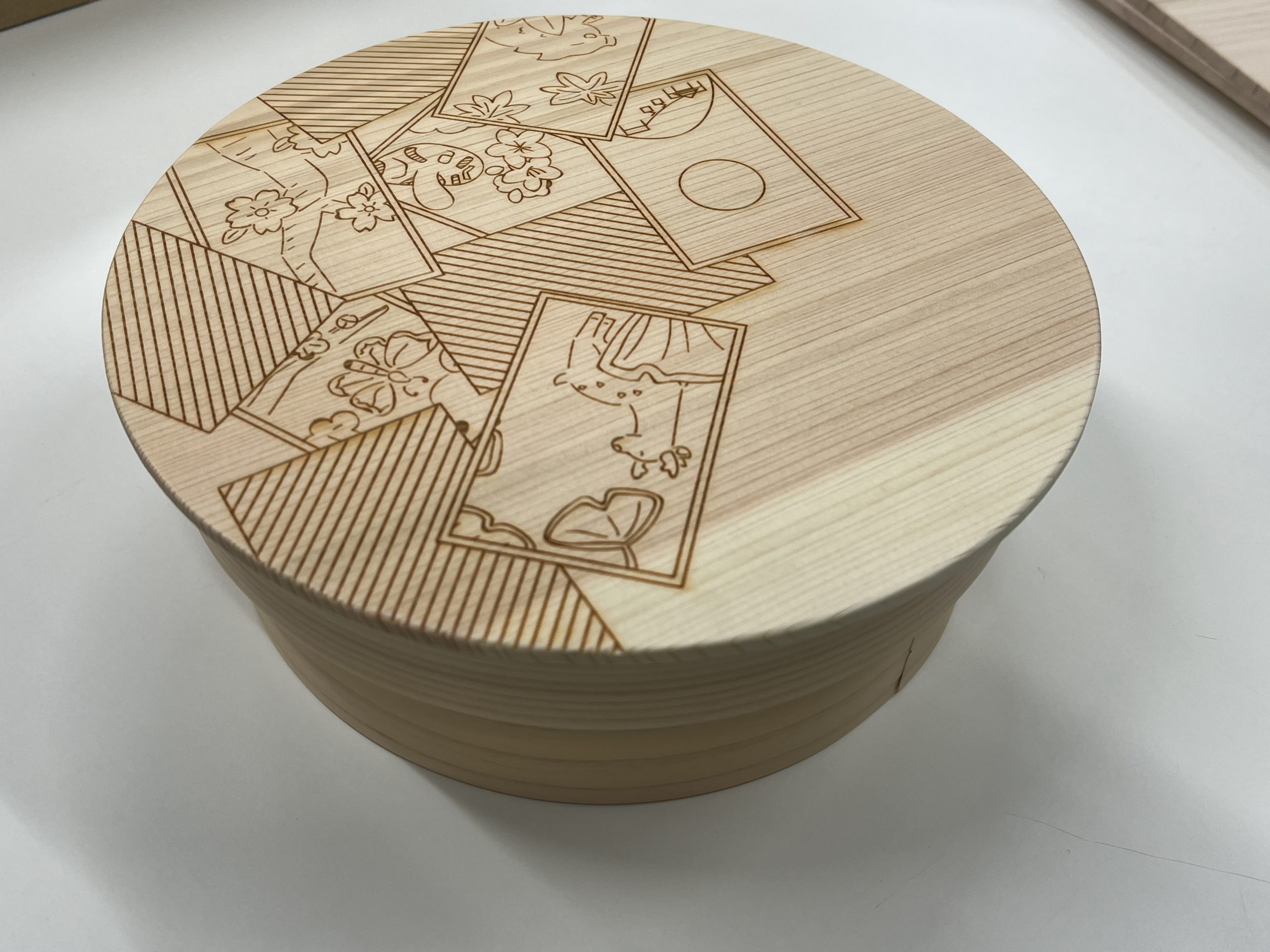▲花札をモチーフとした上蓋