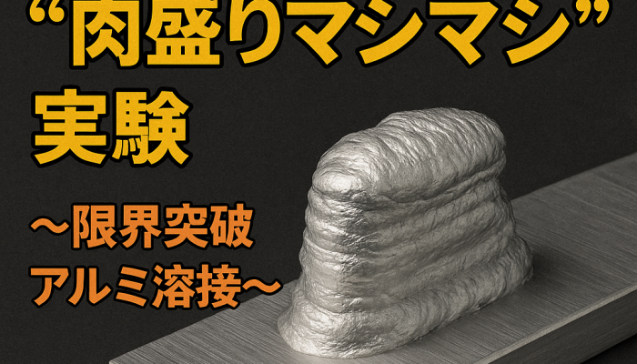 レーザーで“肉盛りマシマシ”実験 ~限界突破アルミ溶接~