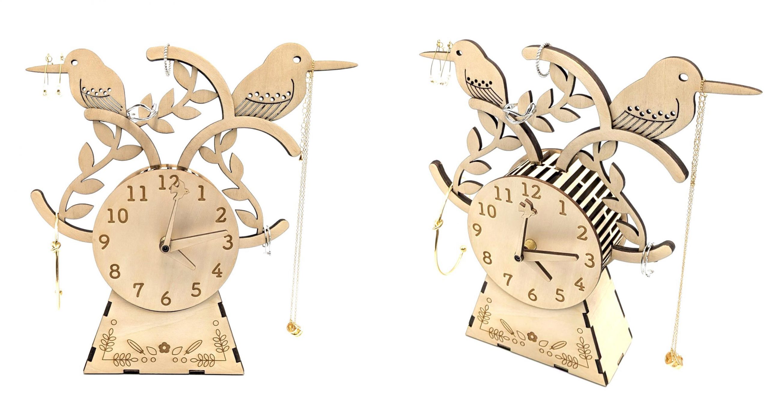 ▲時計と鳥とアクセサリー